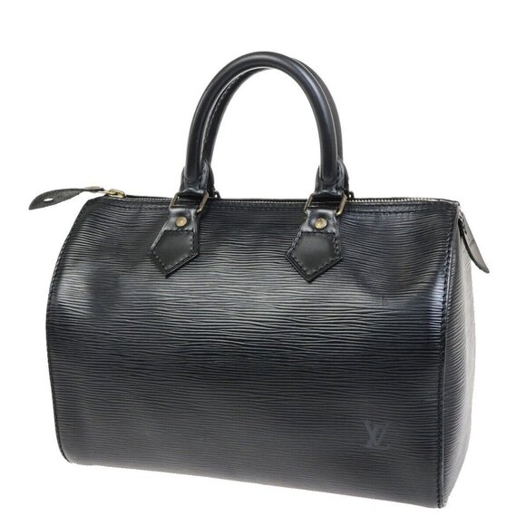 LOUIS VUITTON LV Speedy 25 Travel Hand Bag Epi Leather Black Gold - Picture 1 of 15